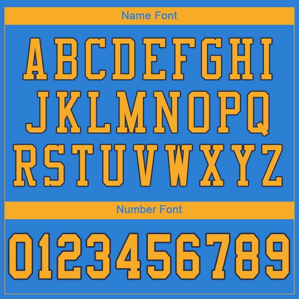 Custom Powder Blue Gold-Navy Mesh Authentic Football Jersey - Sky-Custom