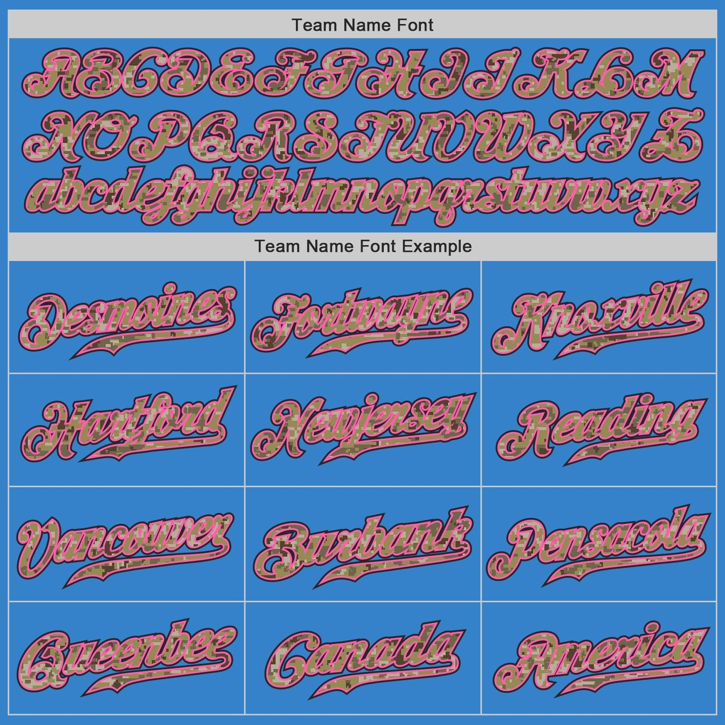 Custom Powder Blue Camo-Pink Authentic Baseball Jersey - Sky-Custom