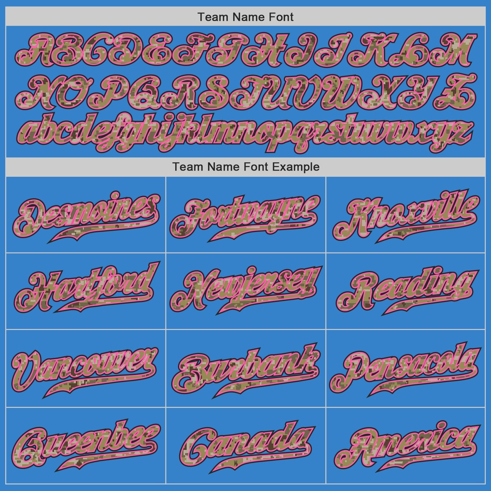 Custom Powder Blue Camo-Pink Authentic Baseball Jersey - Sky-Custom