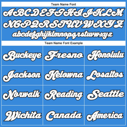 Custom Powder Blue White-Black Mesh Authentic Throwback Football Jersey - Sky-Custom