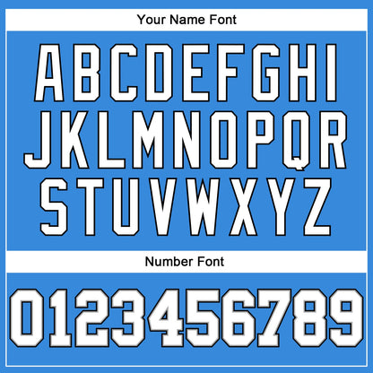 Custom Powder Blue White-Black Mesh Authentic Throwback Football Jersey - Sky-Custom