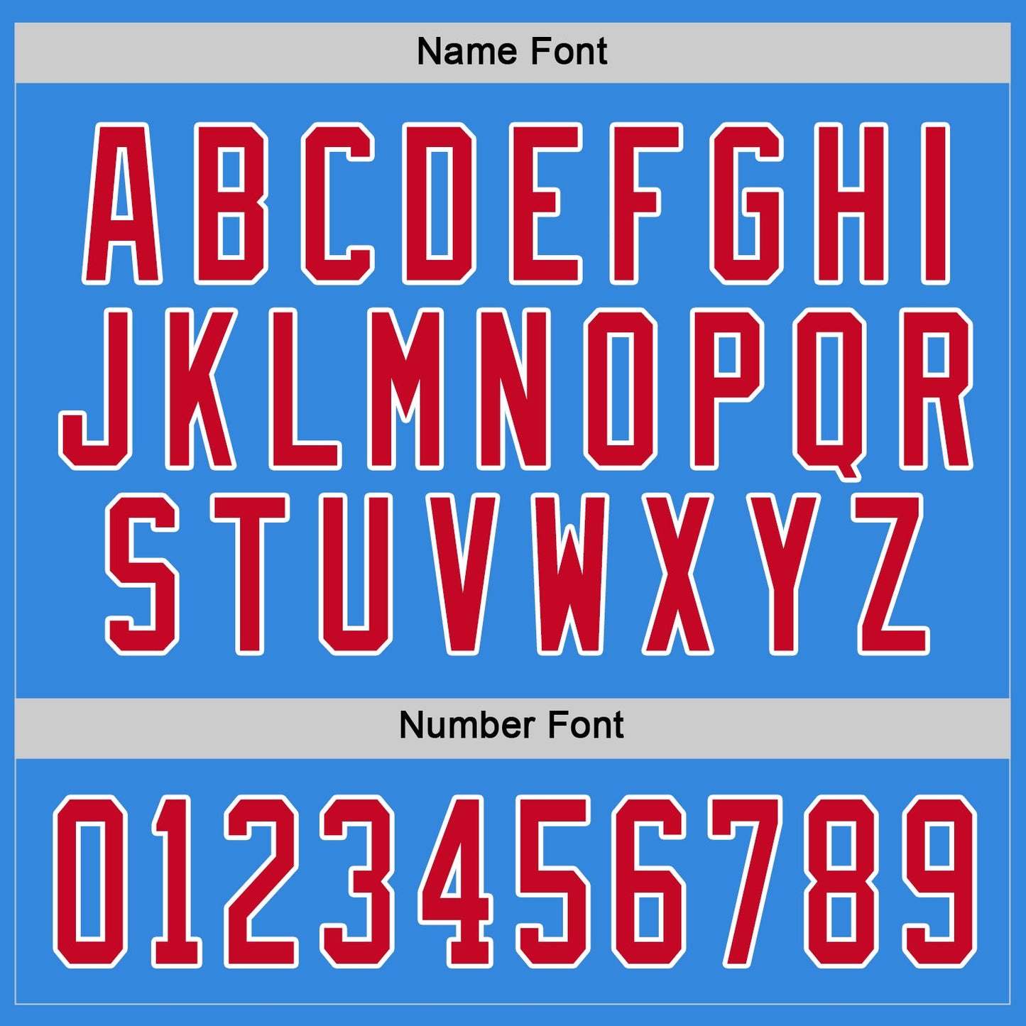 Custom Powder Blue Red-White Hockey Jersey - Sky-Custom