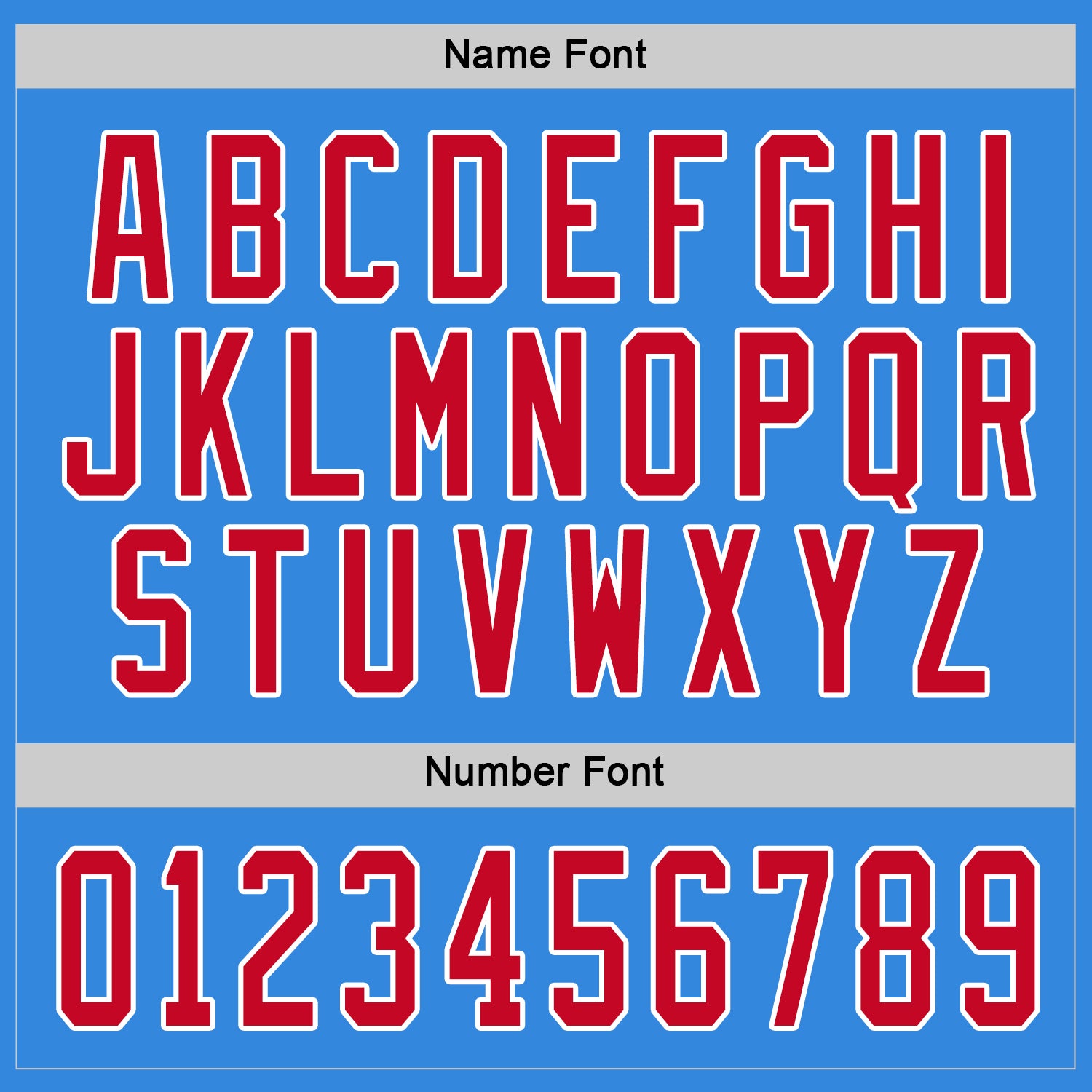 Custom Powder Blue Red-White Hockey Jersey - Sky-Custom