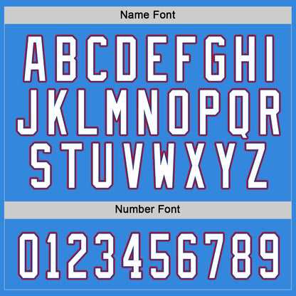Custom Powder Blue White-Royal Hockey Jersey - Sky-Custom