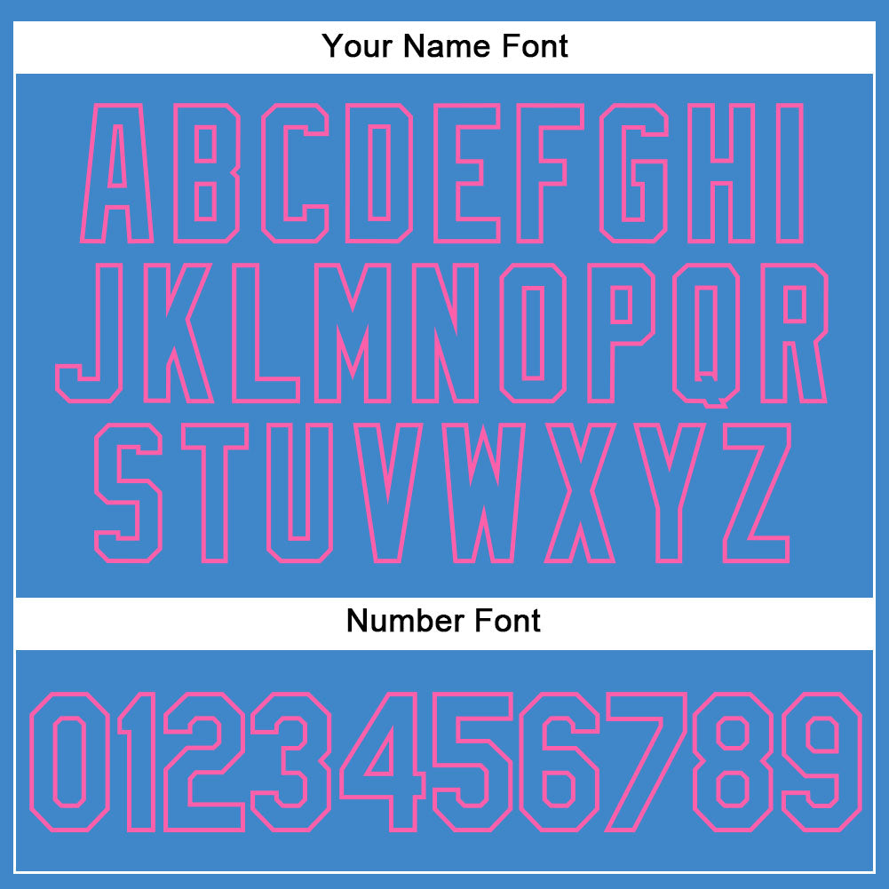 Custom Powder Blue Powder Blue-Pink Authentic Baseball Jersey - Sky-Custom