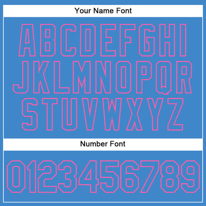 Custom Powder Blue Powder Blue-Pink Authentic Baseball Jersey - Sky-Custom