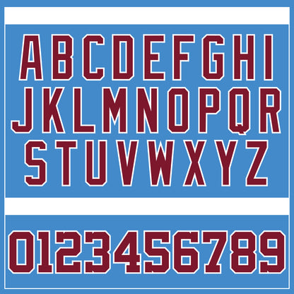 Custom Powder Blue Crimson-White Authentic Baseball Jersey - Sky-Custom