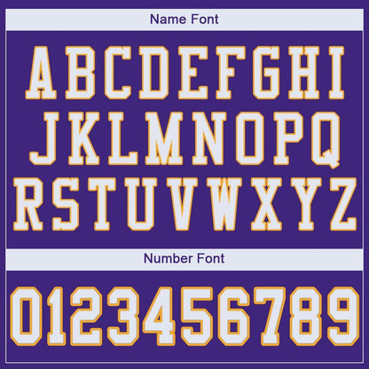 Custom Purple White-Gold Mesh Authentic Football Jersey - Sky-Custom