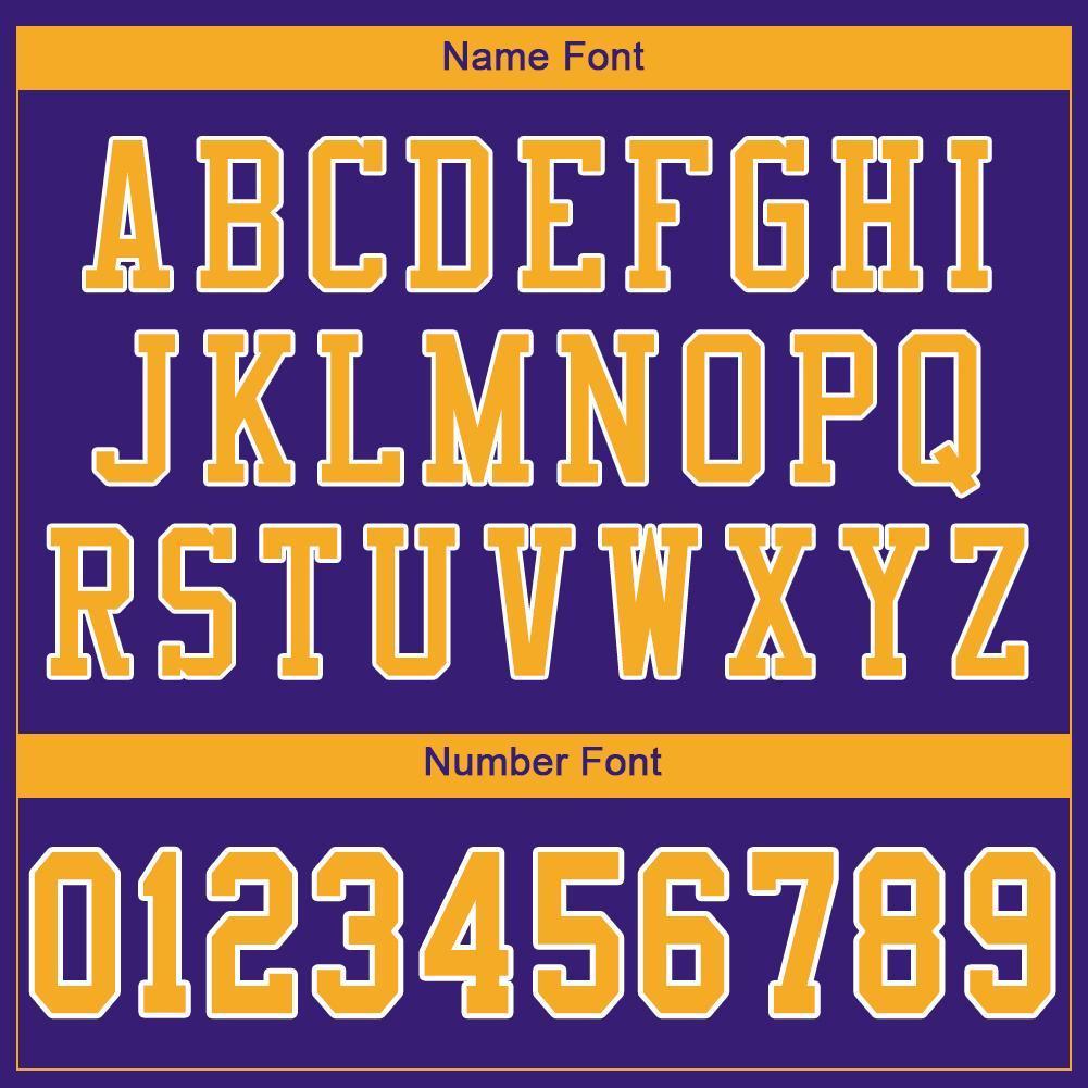 Custom Purple Gold-White Mesh Authentic Football Jersey - Sky-Custom