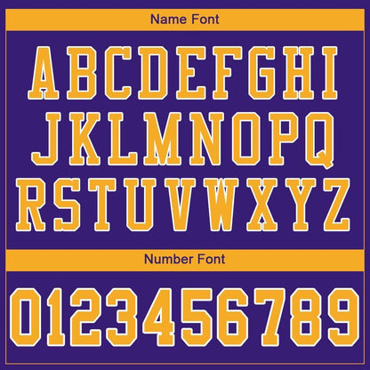 Custom Purple Gold-White Mesh Authentic Football Jersey - Sky-Custom