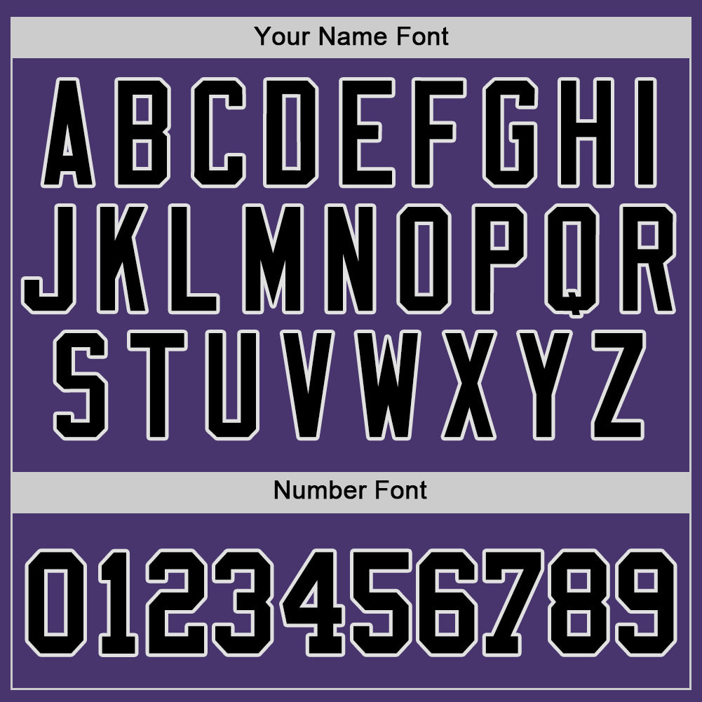 Custom Purple Black-Gray Authentic Baseball Jersey - Sky-Custom