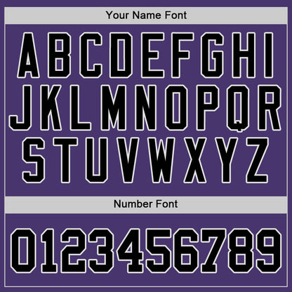 Custom Purple Black-Gray Authentic Baseball Jersey - Sky-Custom