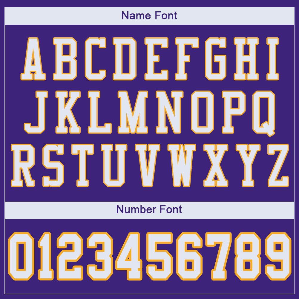 Custom Purple White-Gold Mesh Authentic Football Jersey - Sky-Custom