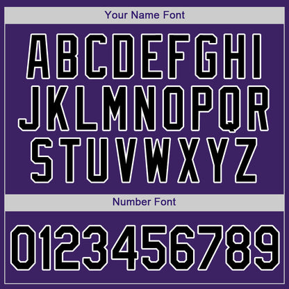 Custom Purple Black-Gray Authentic Baseball Jersey - Sky-Custom