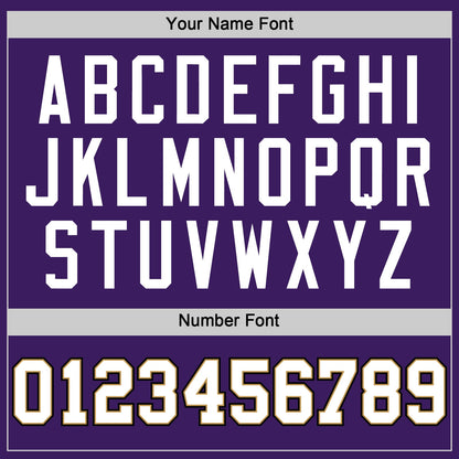 Custom Purple White-Old Gold Authentic Baseball Jersey - Sky-Custom
