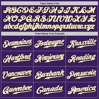 Custom Purple White-Old Gold Authentic Baseball Jersey - Sky-Custom