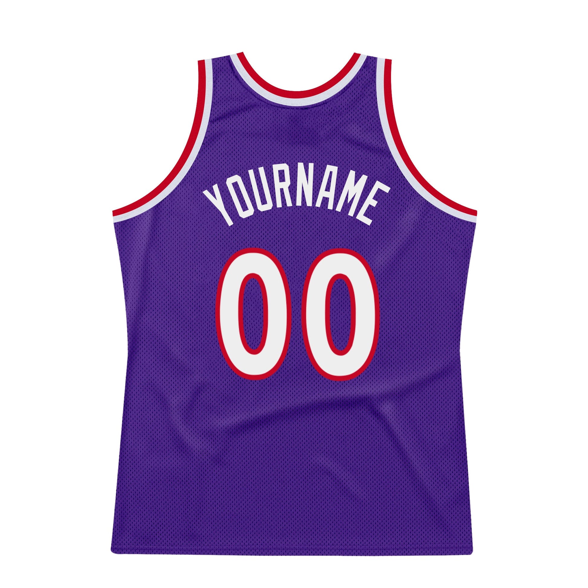 Custom Purple White-Red Authentic Throwback Basketball Jersey - Sky-Custom