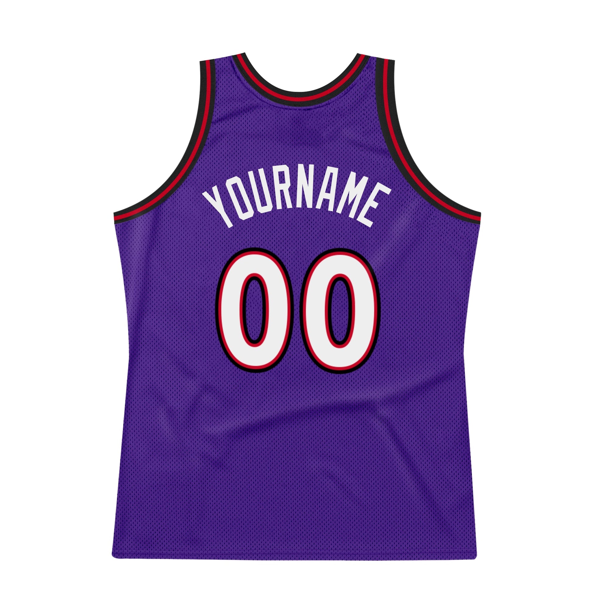 Custom Purple White-Red Authentic Throwback Basketball Jersey - Sky-Custom