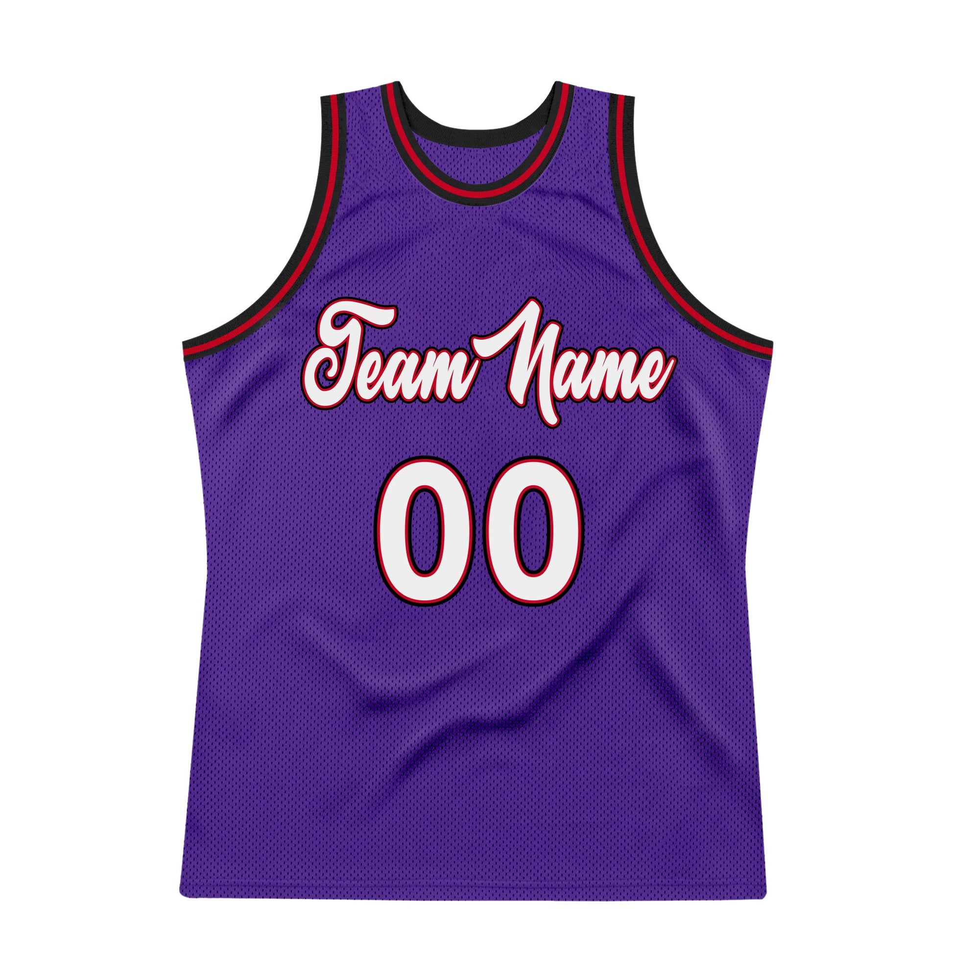 Custom Purple White-Red Authentic Throwback Basketball Jersey - Sky-Custom