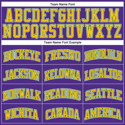 Custom Purple Gold-Kelly Green Authentic Throwback Basketball Jersey - Sky-Custom