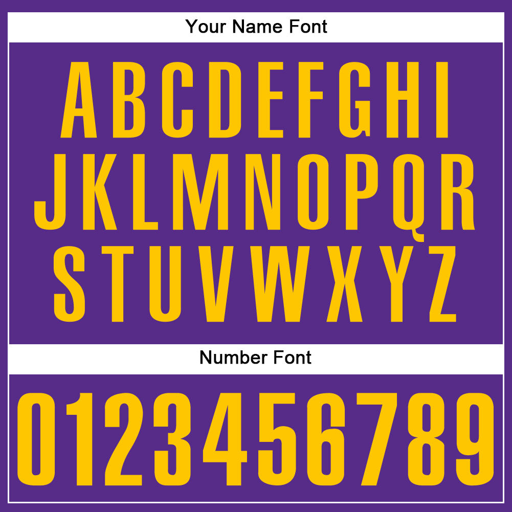 Custom Purple Gold Authentic Baseball Jersey - Sky-Custom