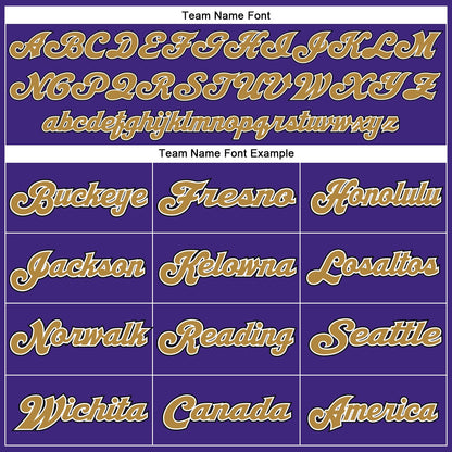 Custom Purple Old Gold-Black Mesh Authentic Throwback Football Jersey - Sky-Custom