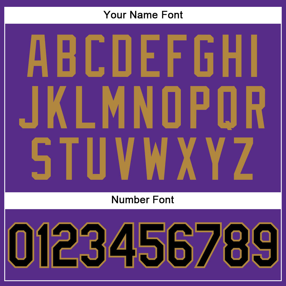 Custom Purple Black Pinstripe Black-Old Gold Authentic Baseball Jersey - Sky-Custom