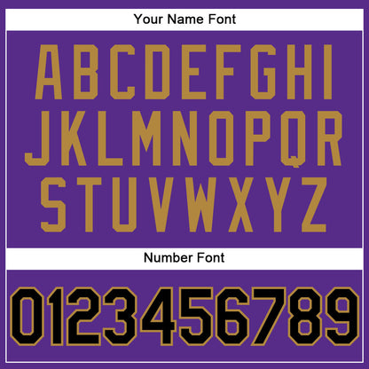 Custom Purple Black Pinstripe Black-Old Gold Authentic Baseball Jersey - Sky-Custom