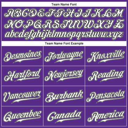 Custom Purple Black Pinstripe White-Gray Authentic Baseball Jersey - Sky-Custom
