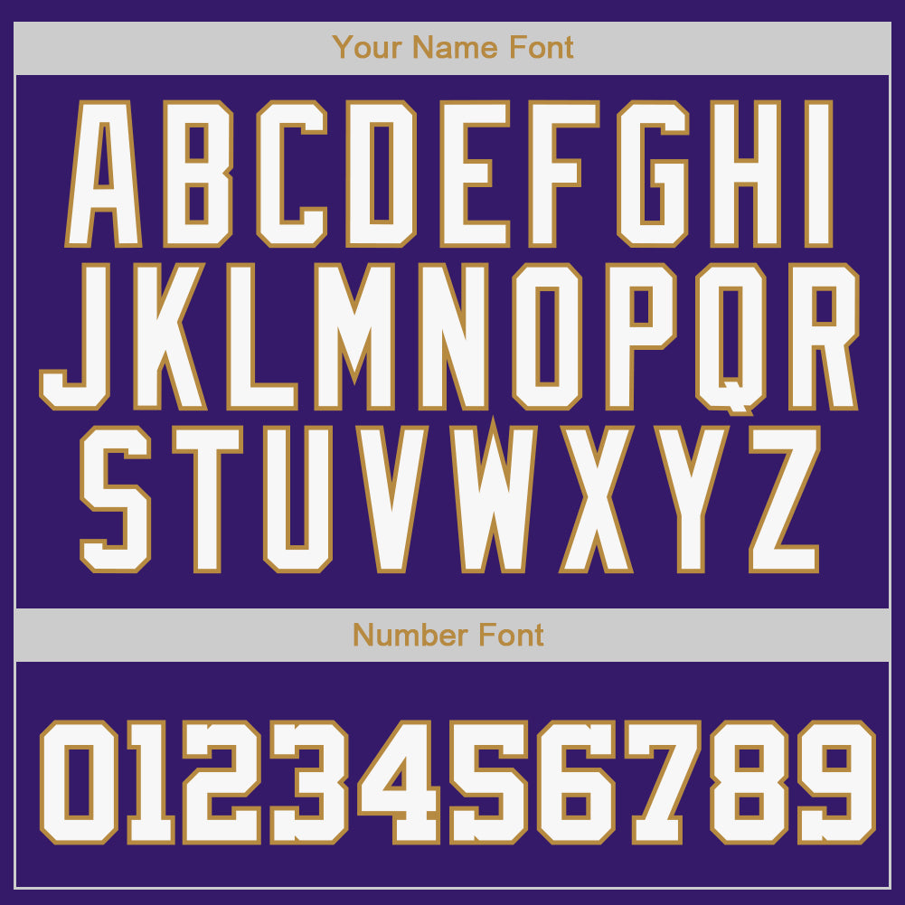 Custom Purple White-Old Gold Authentic Baseball Jersey - Sky-Custom