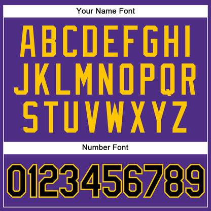 Custom Purple Black Pinstripe Black-Gold Authentic Basketball Jersey - Sky-Custom