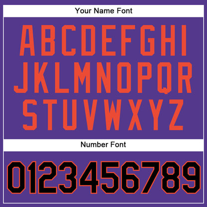 Custom Purple Black Pinstripe Black-Orange Authentic Basketball Jersey - Sky-Custom