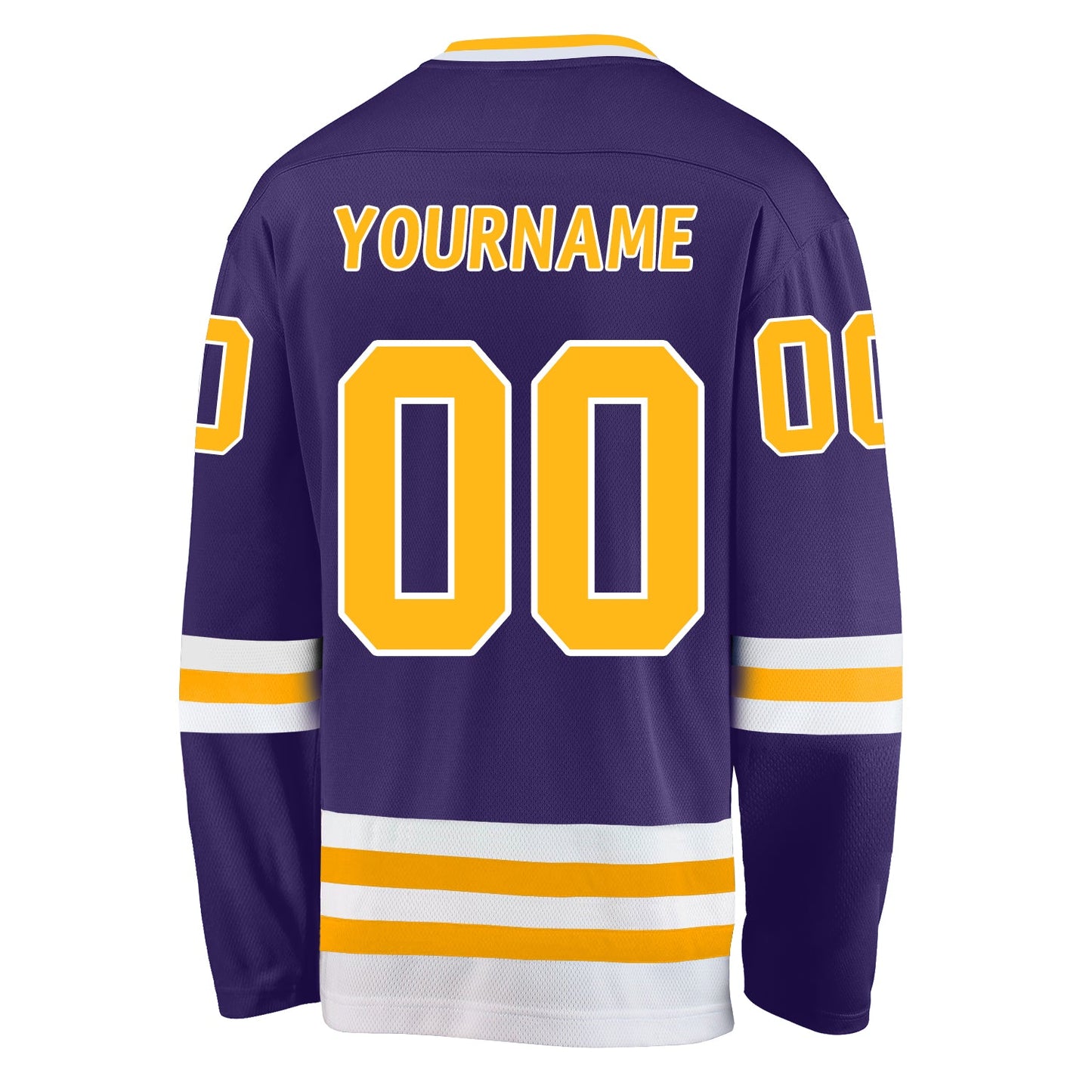 Custom Purple Gold-White Hockey Jersey - Sky-Custom