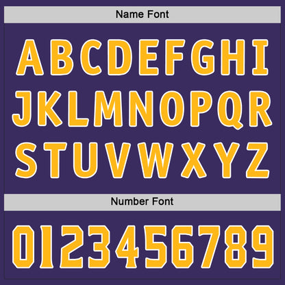 Custom Purple Gold-White Hockey Jersey - Sky-Custom