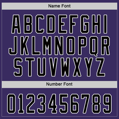 Custom Purple Black-Gray Hockey Jersey - Sky-Custom