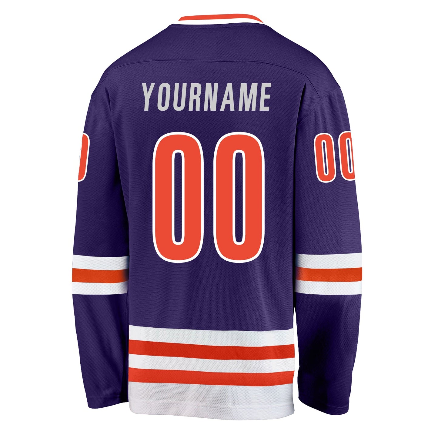 Custom Purple Orange-White Hockey Jersey - Sky-Custom