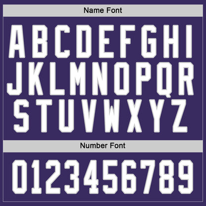 Custom Purple White-Gray Hockey Jersey - Sky-Custom