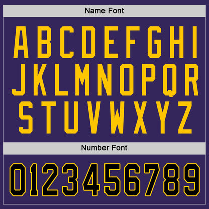 Custom Purple Black-Gold Hockey Jersey - Sky-Custom