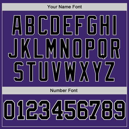 Custom Purple Black-Gray Authentic Baseball Jersey - Sky-Custom