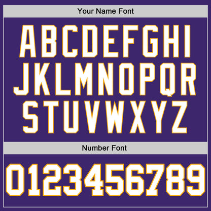 Custom Purple White-Gold Authentic Baseball Jersey - Sky-Custom