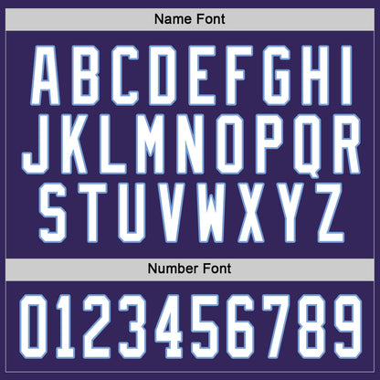 Custom Purple White-Light Blue Hockey Jersey - Sky-Custom