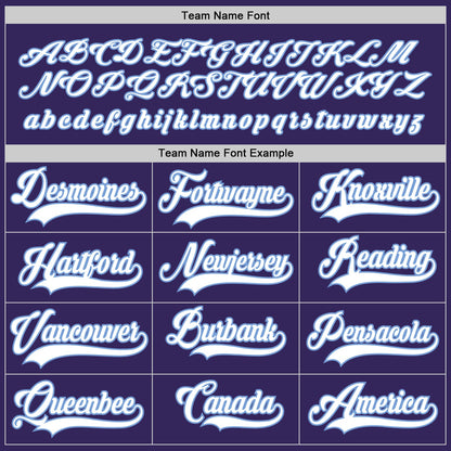 Custom Purple White-Light Blue Hockey Jersey - Sky-Custom
