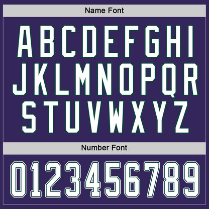 Custom Purple White-Green Hockey Jersey - Sky-Custom