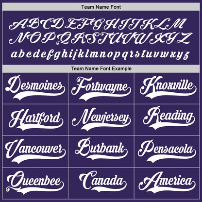 Custom Purple White Hockey Jersey - Sky-Custom