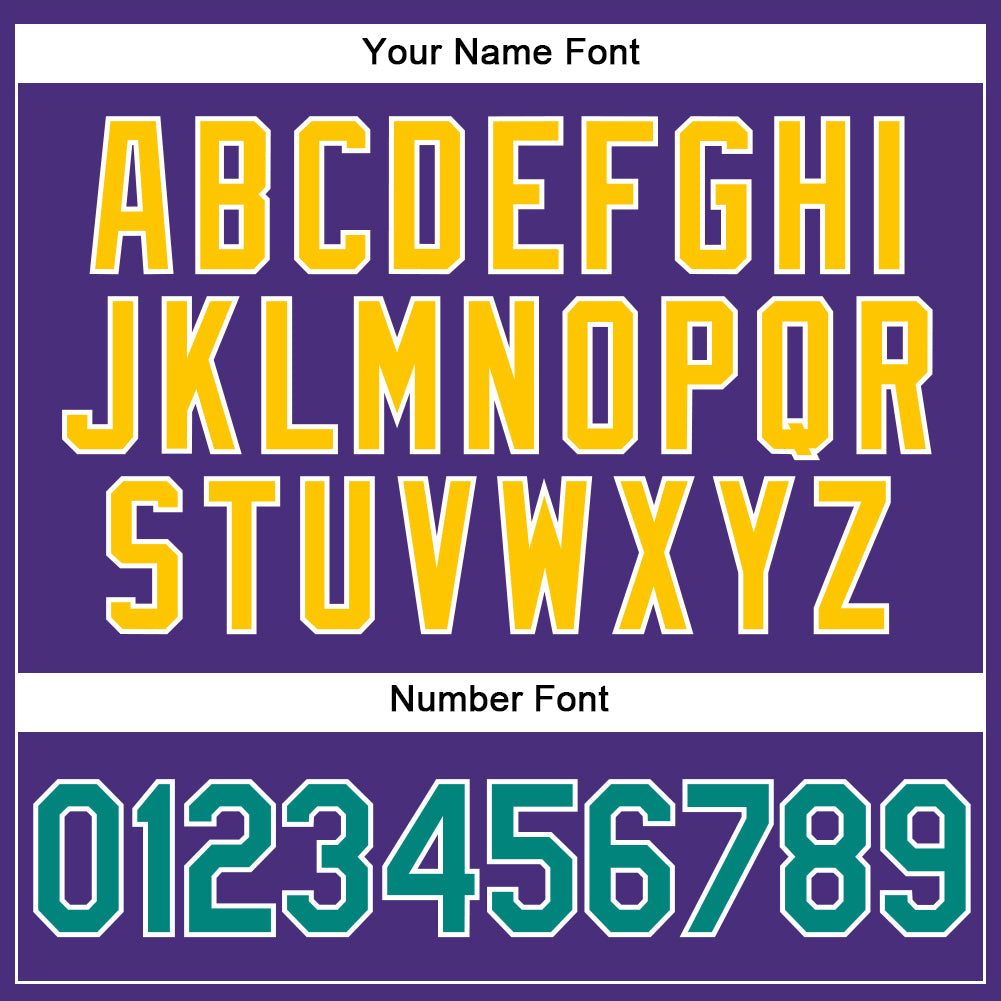 Custom Purple Aqua-Gold Authentic Baseball Jersey - Sky-Custom