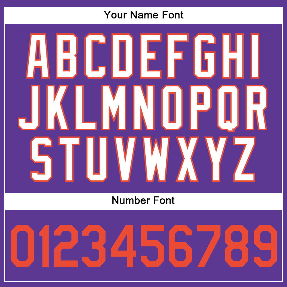Custom Purple Orange-White Authentic Throwback Basketball Jersey - Sky-Custom