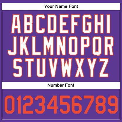 Custom Purple Orange-White Authentic Throwback Basketball Jersey - Sky-Custom