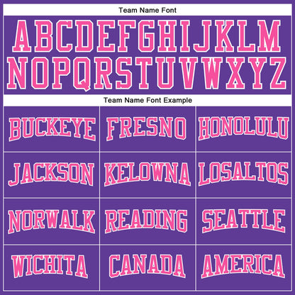 Custom Purple Pink-White Authentic Throwback Basketball Jersey - Sky-Custom