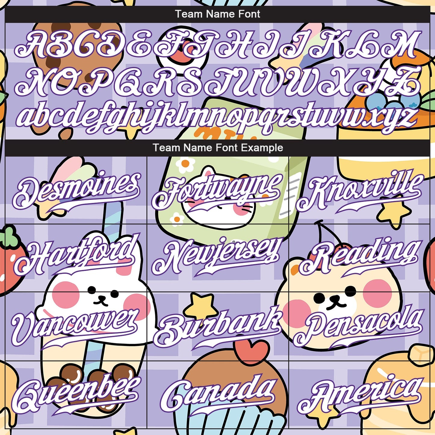 Custom Purple White-Purple 3D Pattern Design Sticker Cartoons Authentic Baseball Jersey - Sky-Custom