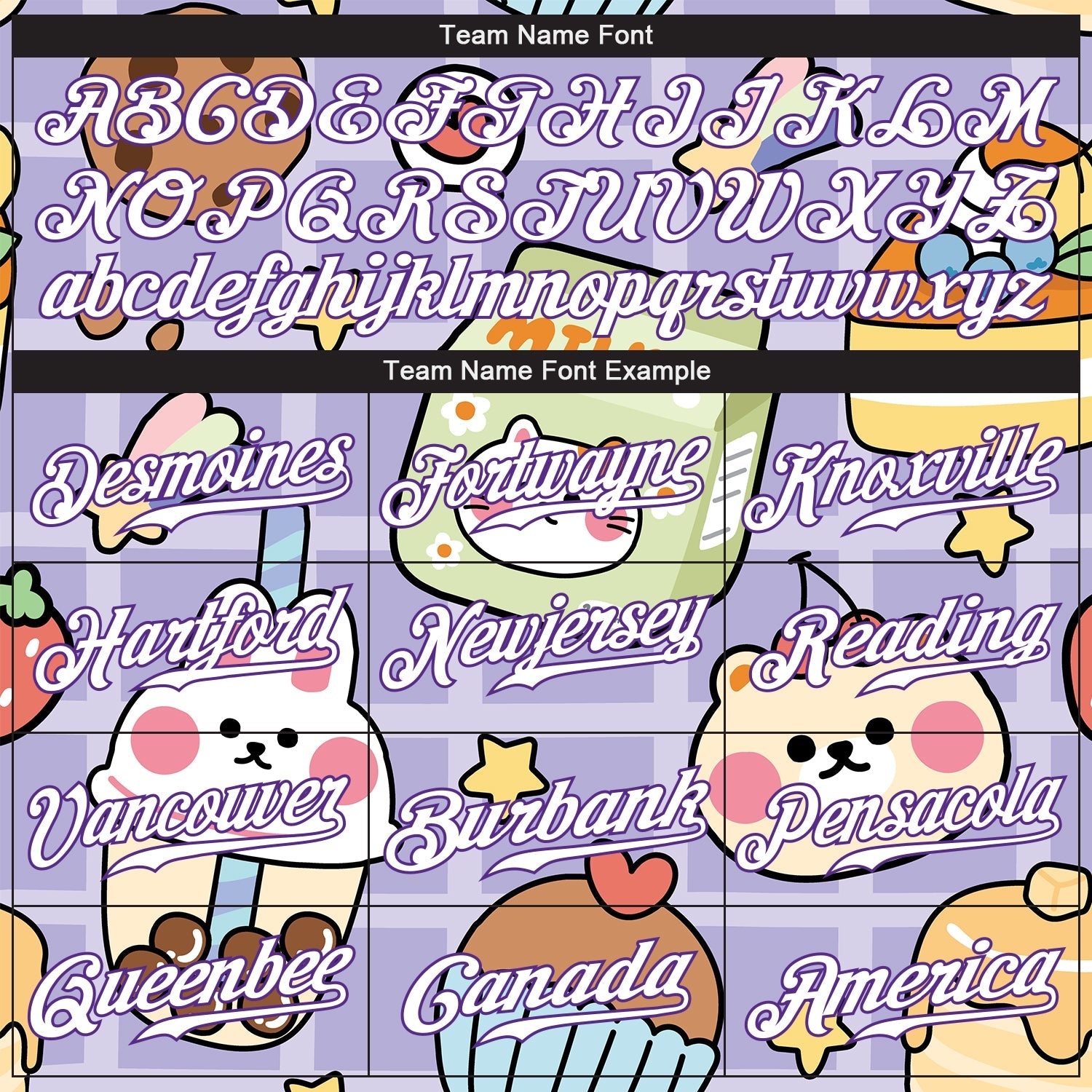 Custom Purple White-Purple 3D Pattern Design Sticker Cartoons Authentic Baseball Jersey - Sky-Custom